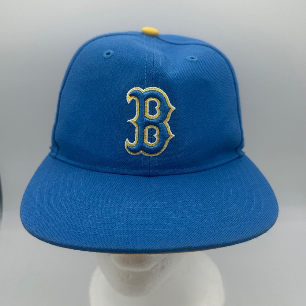 47 Brand Boston Red Sox City Connect Hat Kids Blue Yellow Excellent 617 Snapback
